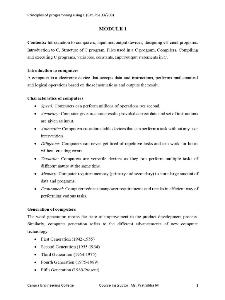 PPC Module 1 | PDF