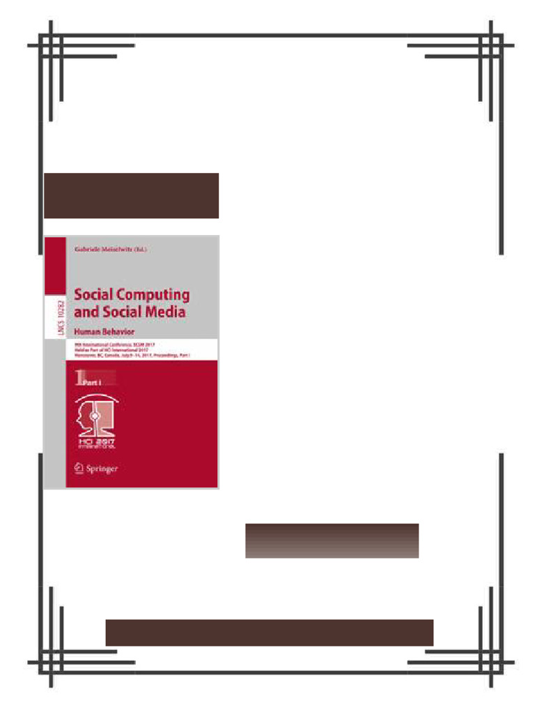 Social Computing and Social Media Human Behavior 9th International ...