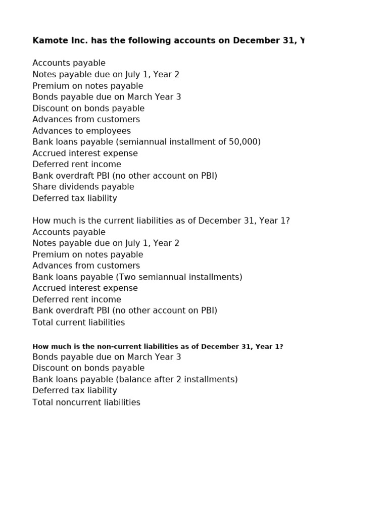 Current and Non-Current Liabilities Analysis | PDF | Payroll | Payroll Tax