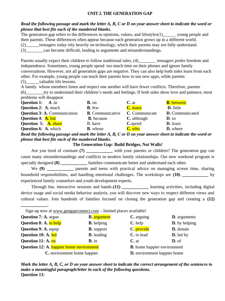 Understanding the Generation Gap | PDF | Family | Communication