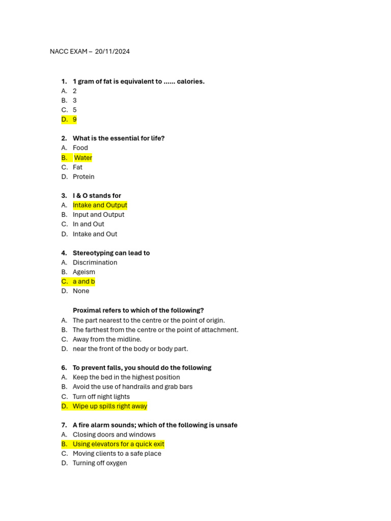 NACC Exam Preparation Guide 2024 | PDF | Medical Specialties