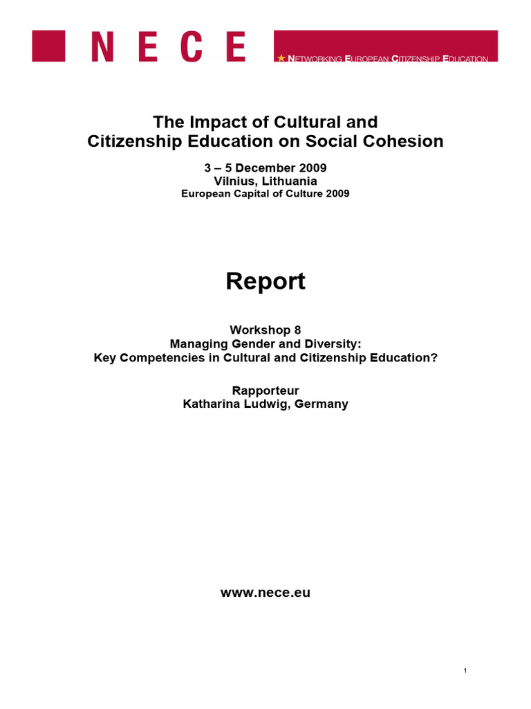Cultural Education for Social Cohesion | PDF | Social Capital | Learning