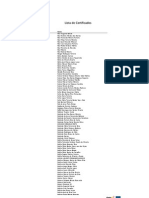Lista Certificados