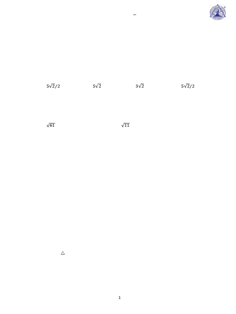 S5 Math Ch7 Coordinate Geometry WS1 | PDF | Triangle | Circle