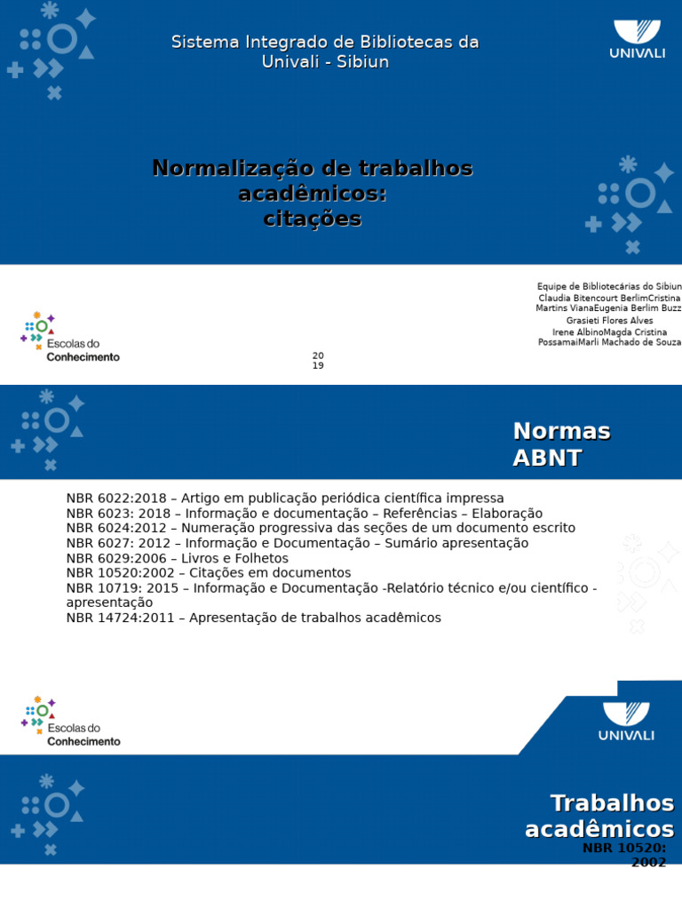 Normas ABNT para Trabalhos Acadêmicos | PDF | Citação | Science
