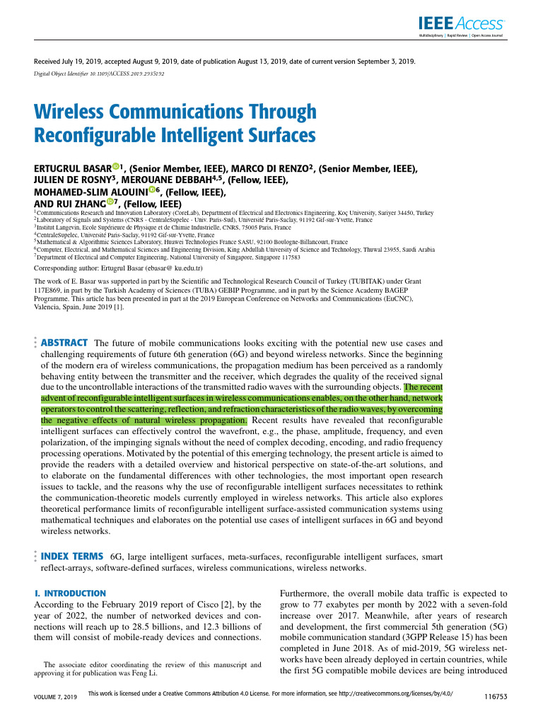 Wireless Communications Through Reconfigurable Intelligent Surfaces ...