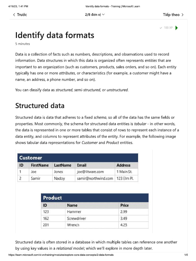 Data Format | PDF