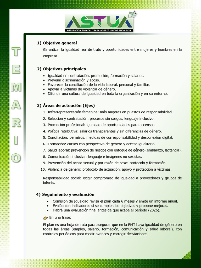 Plan de Igualdad de Género en la Empresa | PDF