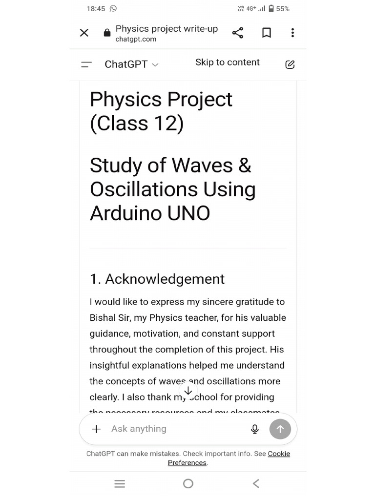 Physics Arduino Uno Project | PDF