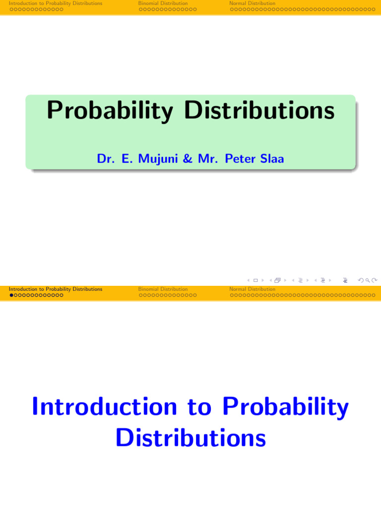 Lecture 4 Probability Distributions c | PDF | Probability Distribution ...