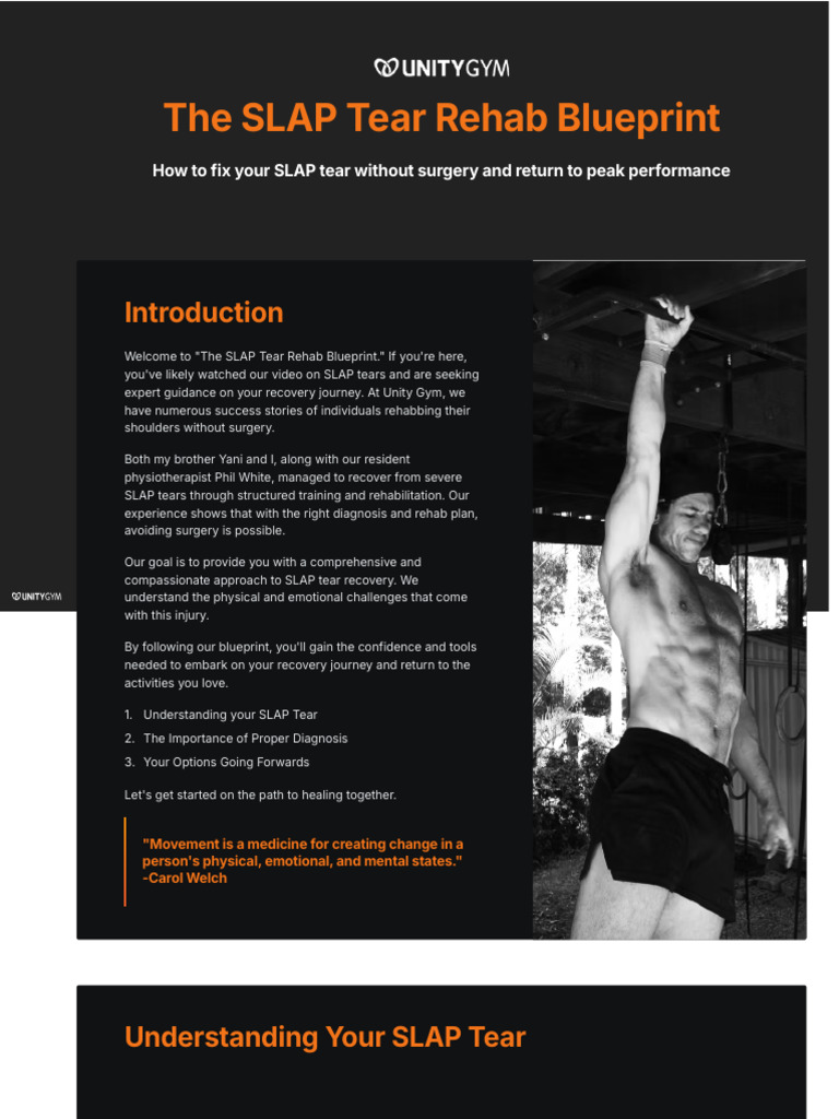 SLAP Tear Rehab: Non-Surgical Recovery Guide | PDF | Strength Training ...