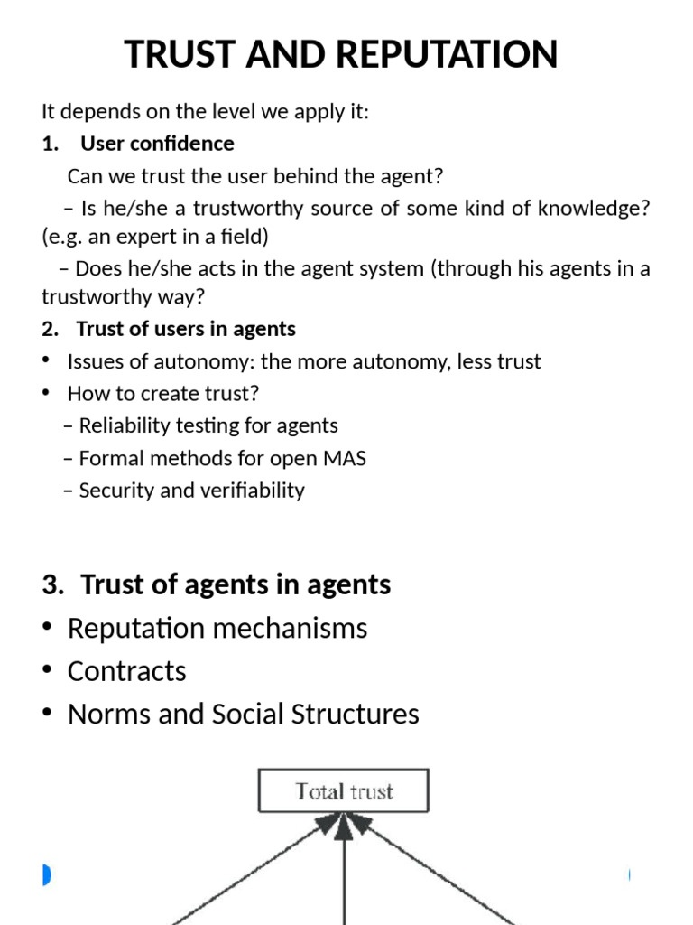 4.5 Trust and Reputation in Multi-Agent Systems | PDF | System | Reputation
