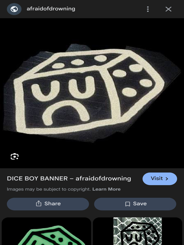Afraid of Drowning Dice Sticker | PDF