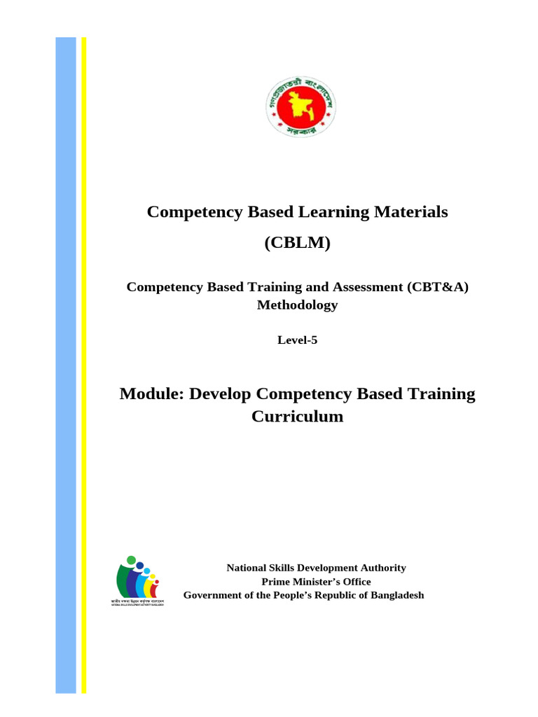 03.CBLM- Develop Competency Based Training Curriculum (1) | PDF ...