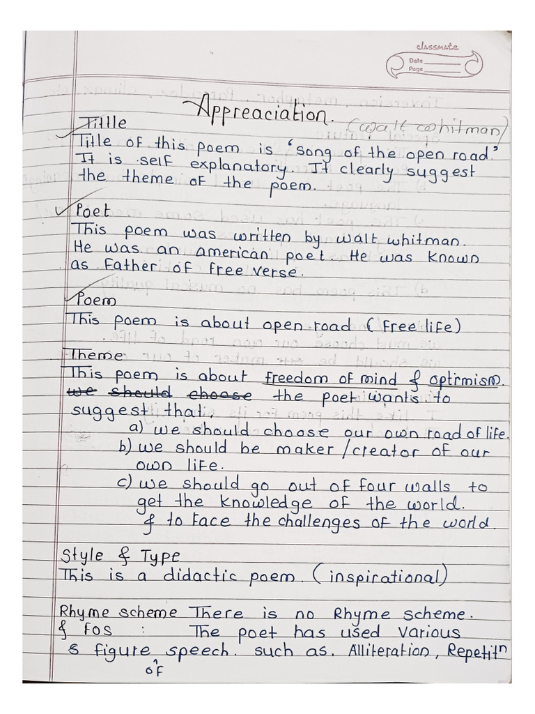 All Poem Appreciation | PDF