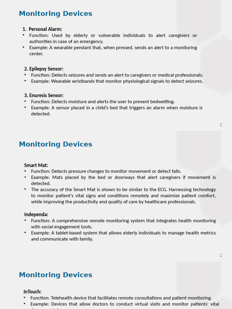 Essential Remote Monitoring Devices | PDF | Monitoring (Medicine ...