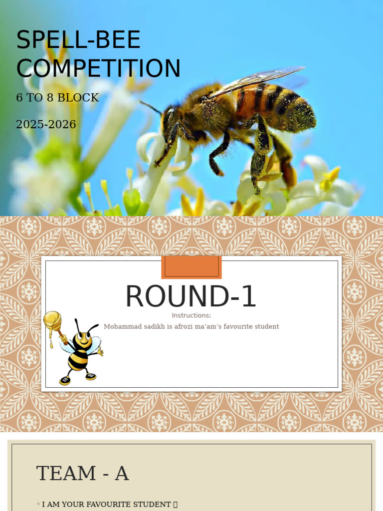 Spell Bee Competition (1) (Read Only) | PDF