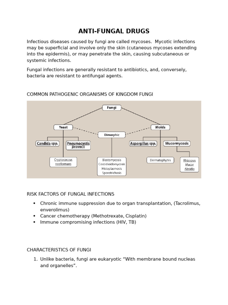 1. Pharmacology of Antifungals | PDF