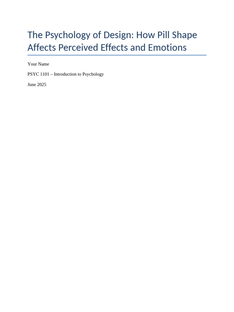 Final APA Review Pill Shape | PDF | Perception | Cognition