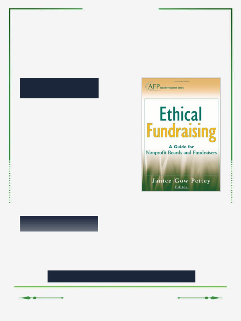 Ethical Fundraising A Guide for Nonprofit Boards and Fundraisers AFP ...
