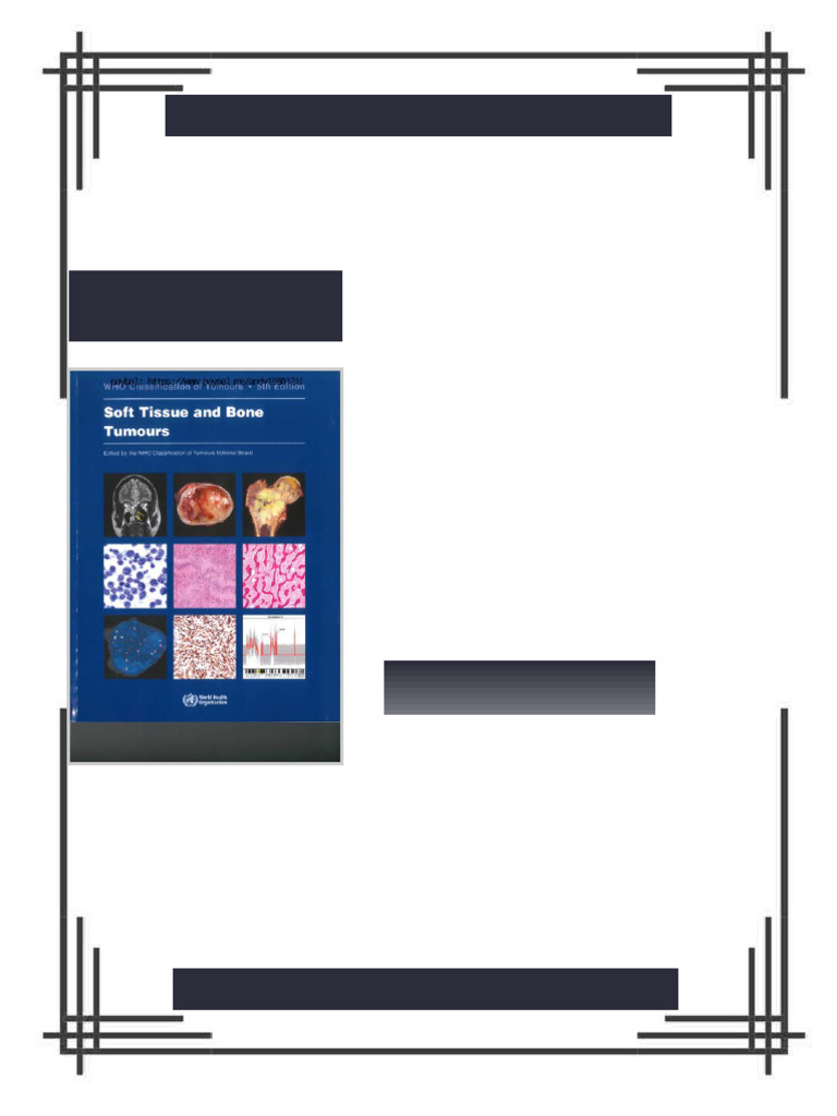 WHO Soft Tissue and Bone Tumours 2020 5th Edition Who Classification Of ...