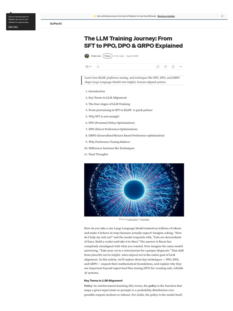 LLM Training Techniques: PPO, DPO, GRPO | PDF | Applied Mathematics ...