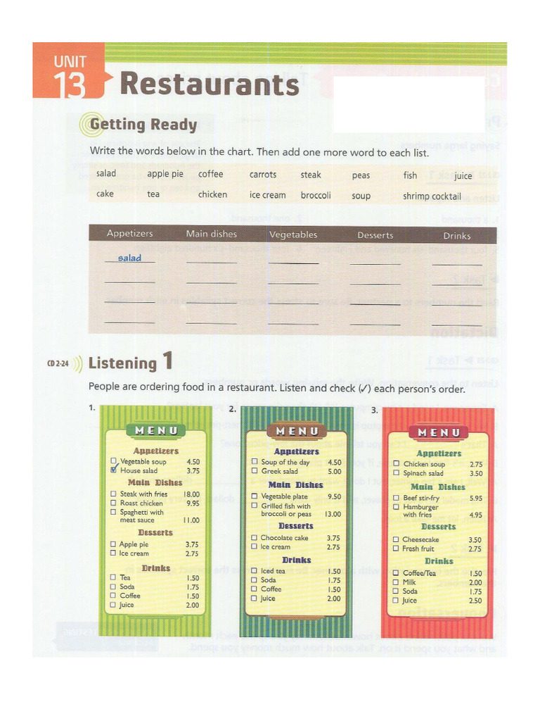 Unit 13 - Restaurant (MR - Phuc) | PDF