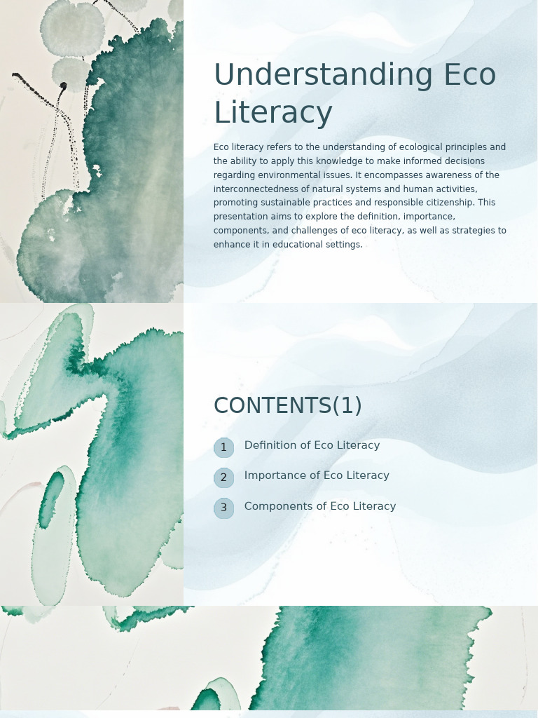 Understanding Eco Literacy | PDF | Sustainability | Ecology