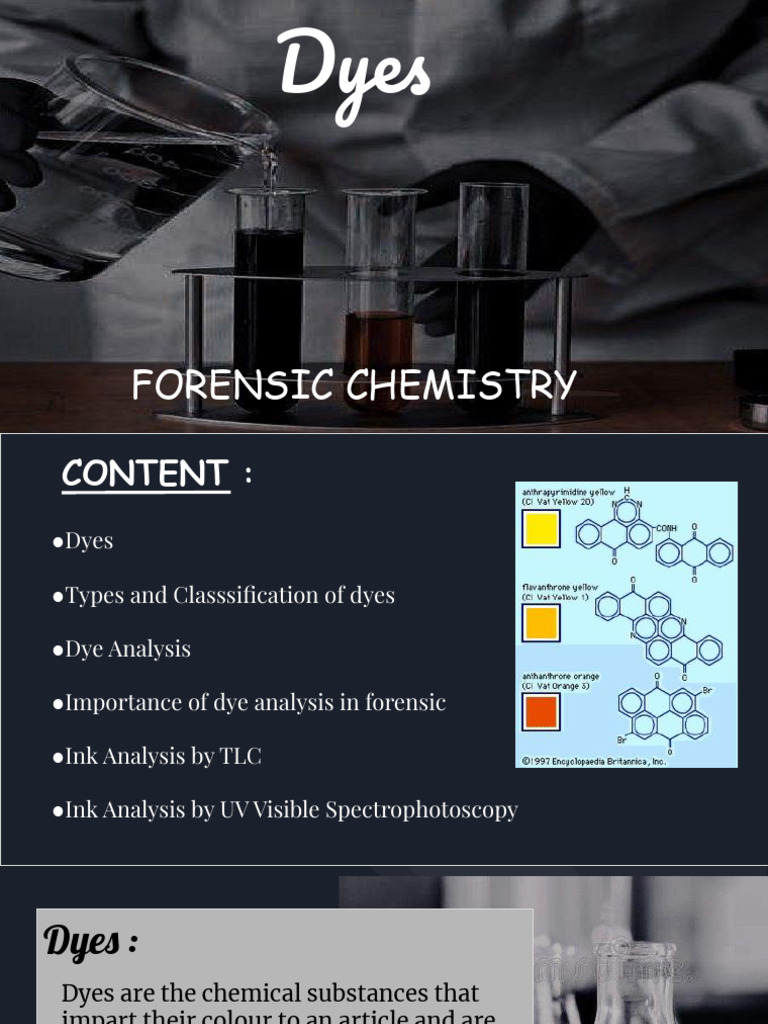Forensic Dye and Ink Analysis Techniques | PDF | Dye | Chromatography