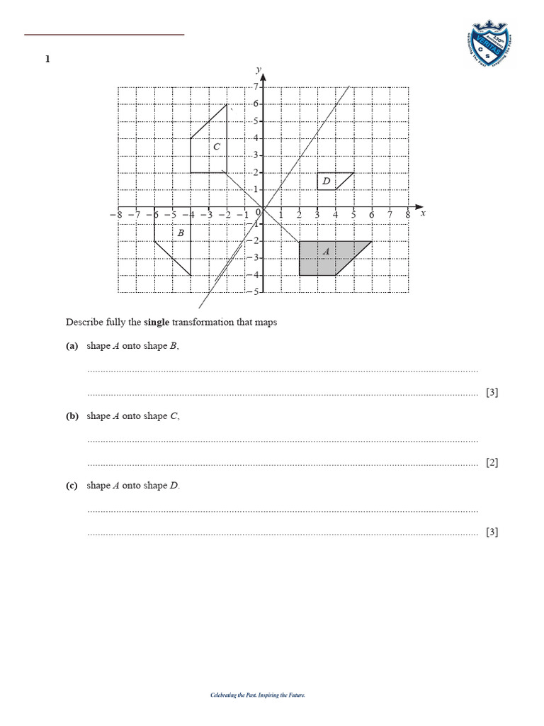Transformations Worksheet Flat | PDF | Shape | Classical Geometry