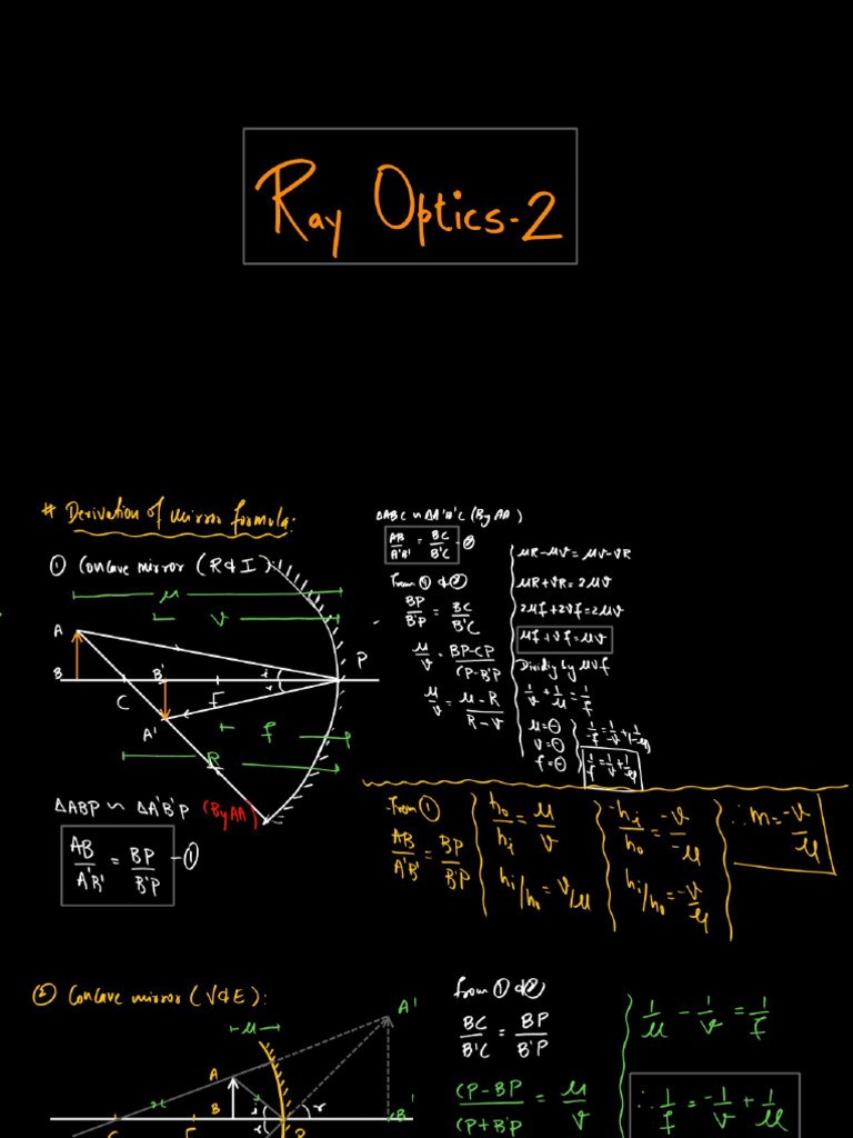 Ray Optics L-2 | PDF