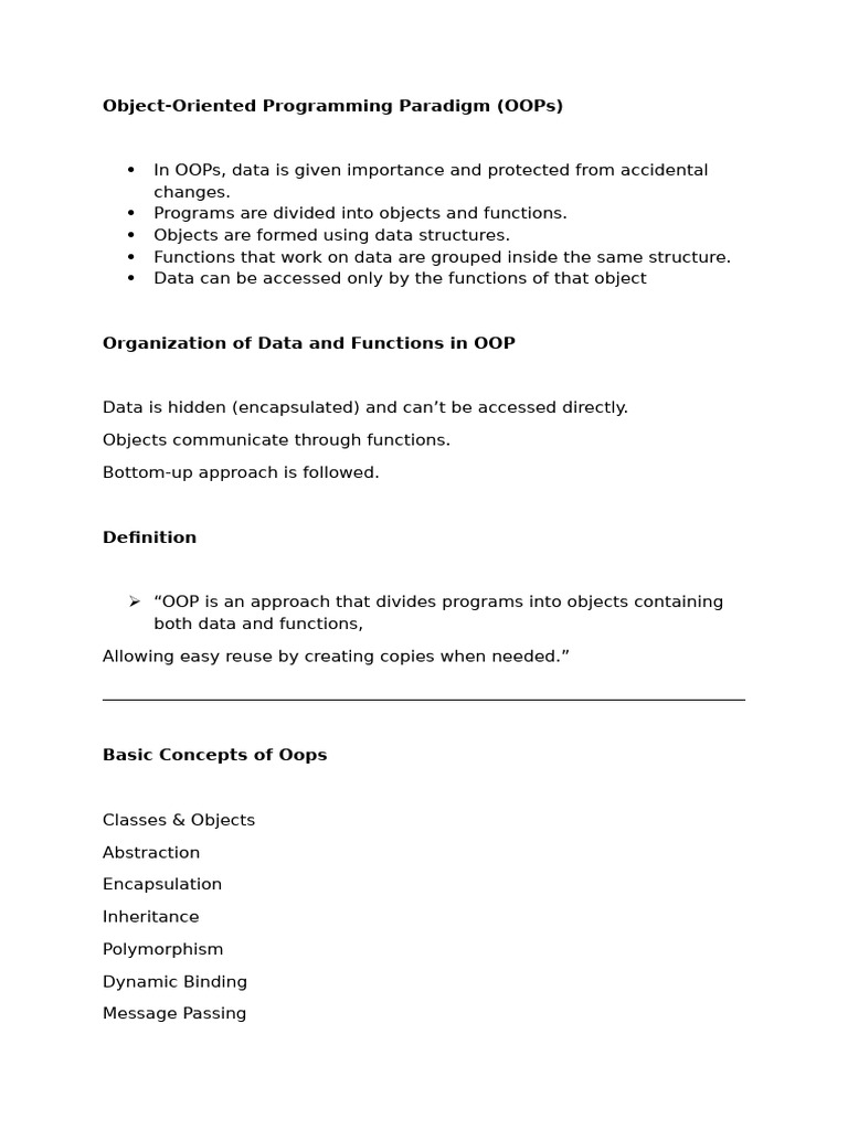 Understanding Object-Oriented Programming | PDF