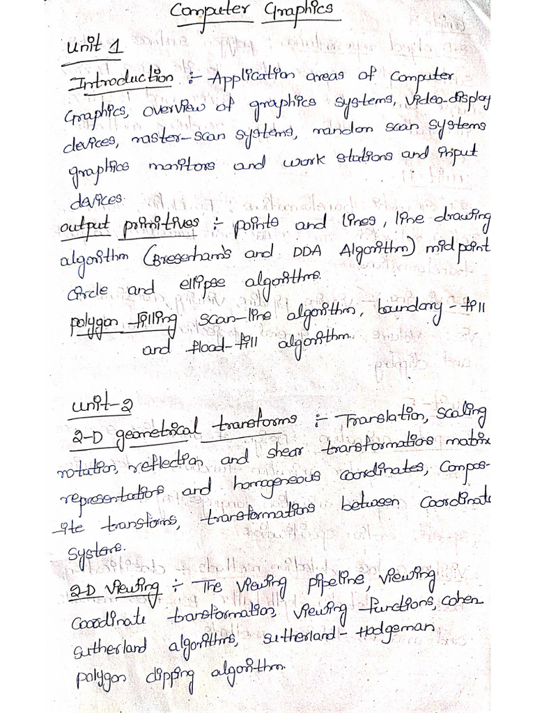 CG Written Notes | PDF