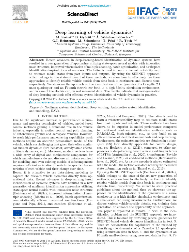 Deep Learning for Vehicle Dynamics | PDF | Artificial Intelligence ...
