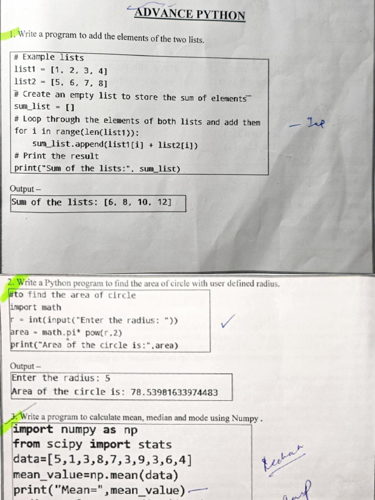 Python Practical | PDF