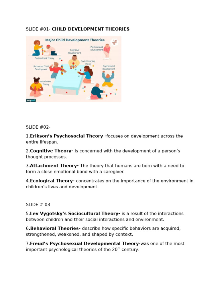 Child Development Theories Overview | PDF