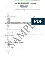 UMT Entry Test Sample Papers Download - New