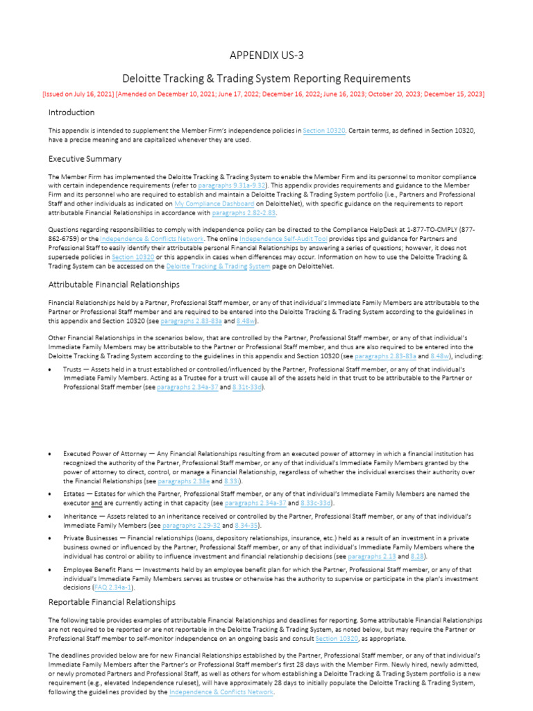 Deloitte Tracking & Trading System Guide | PDF | Loans | Insurance