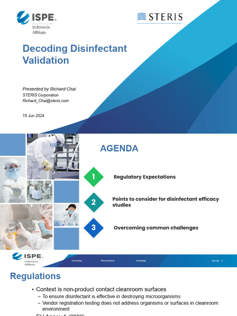 Disinfectant Validation in Cleanrooms | PDF | Disinfectant | Antimicrobial