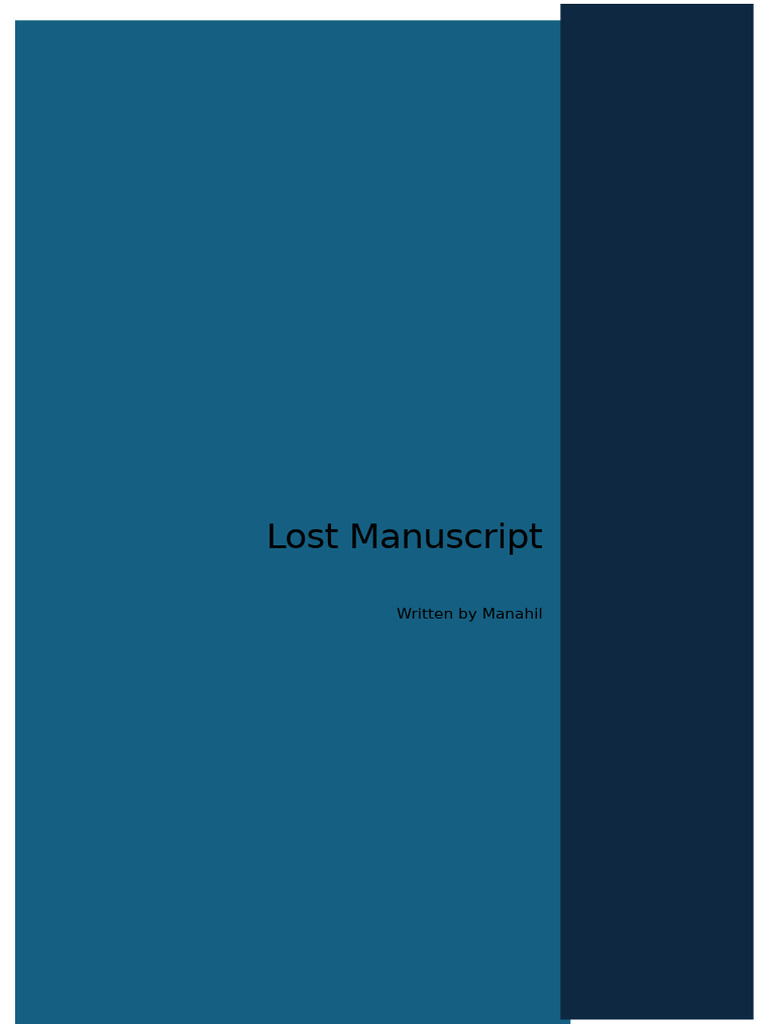 Lost Manuscript Draft 1 | PDF