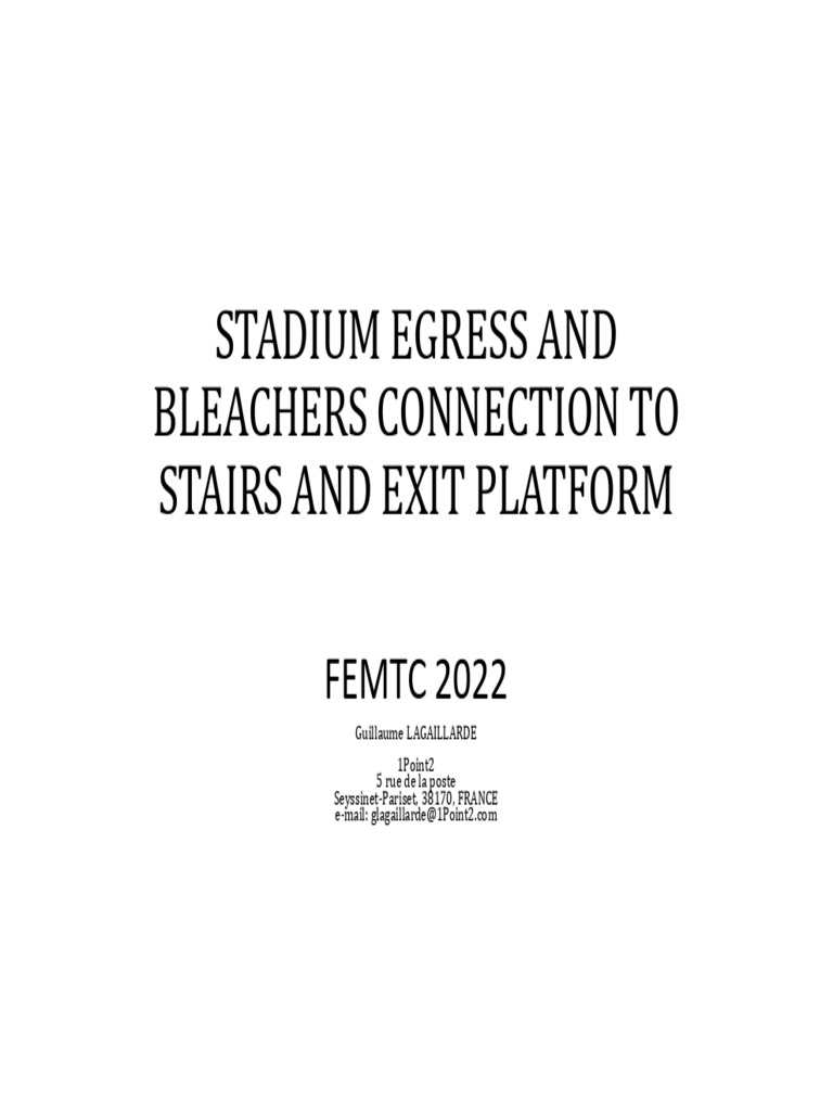 Stadium Egress Design and Simulation Insights | PDF