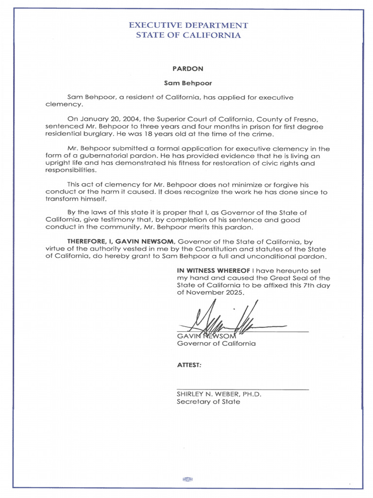 Pardons 11.7.2025 | PDF