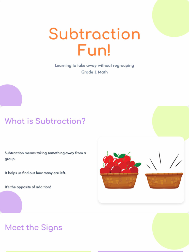 Subtraction Fun | PDF