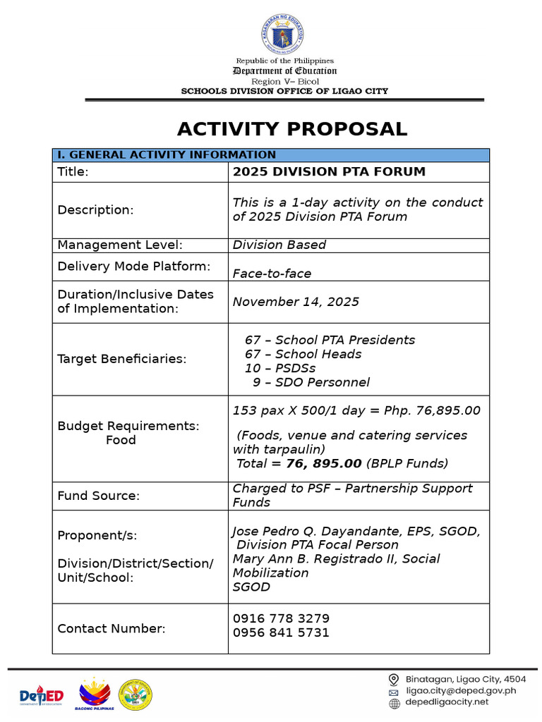 2025 - Division Pta Forum | PDF