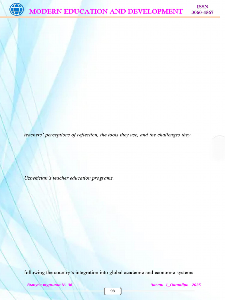 98-104 | PDF | Reflective Practice | Teachers
