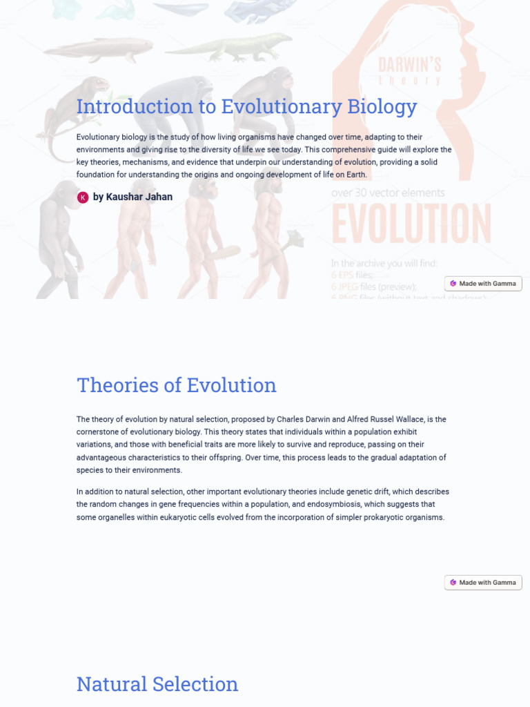 Understanding Evolutionary Biology | PDF | Evolution | Natural Selection