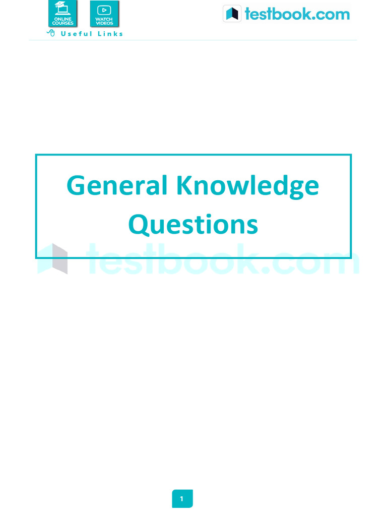 General Knowledge Questions 1 a2901c65 | PDF