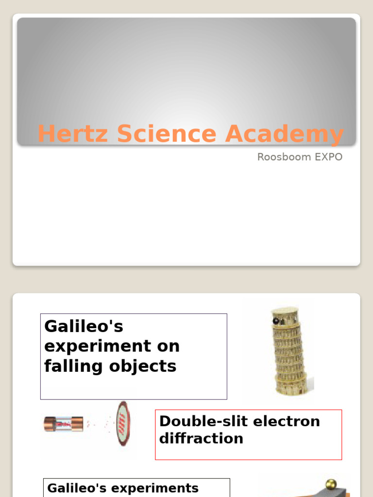 Galileo's Experiments in Physics | PDF