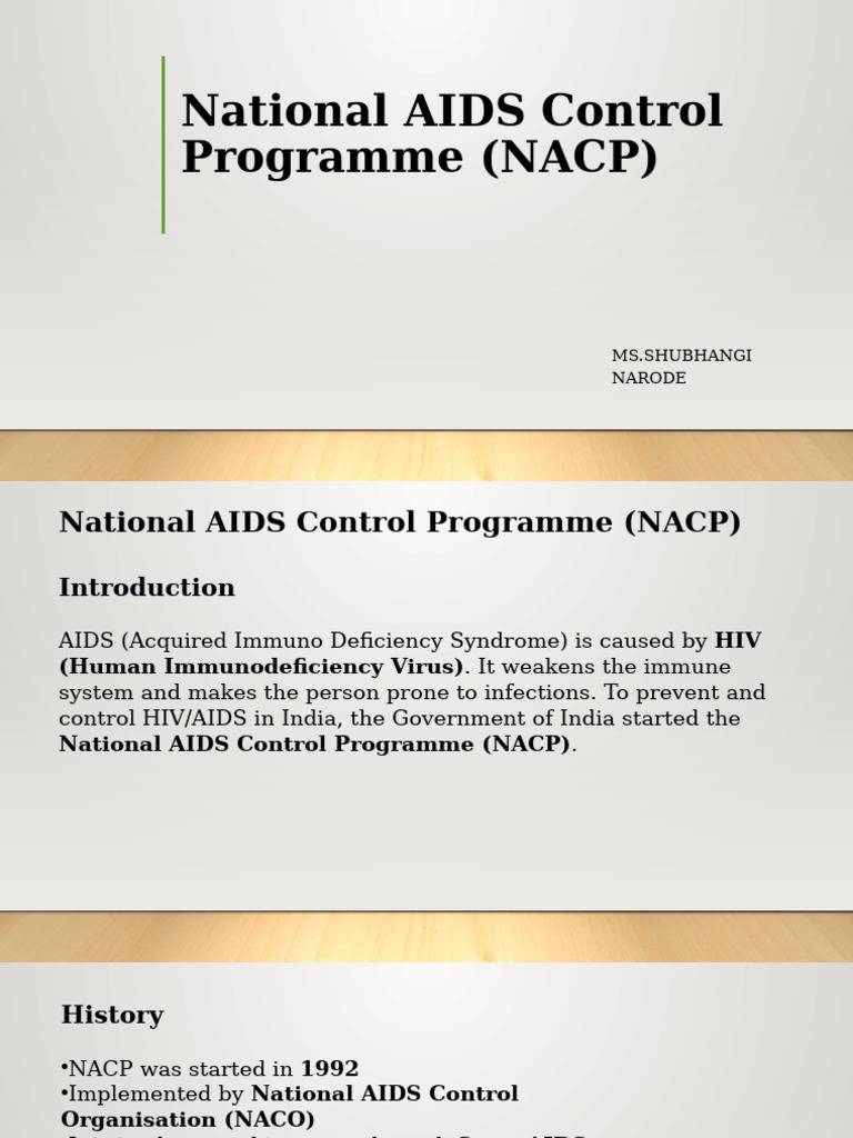 National AIDS Control Programme (NACP) GNM | PDF