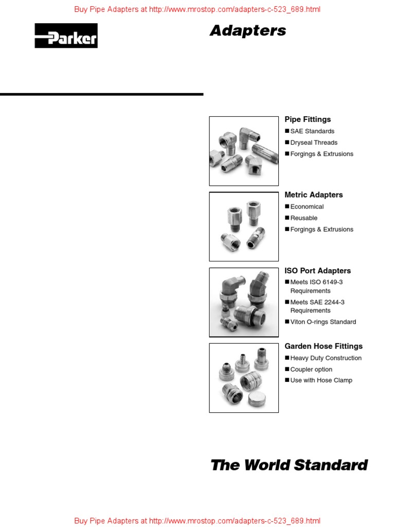 207ACBH2SS Parker Brass Fitting PDF Pipe (Fluid Conveyance) Mechanical Engineering